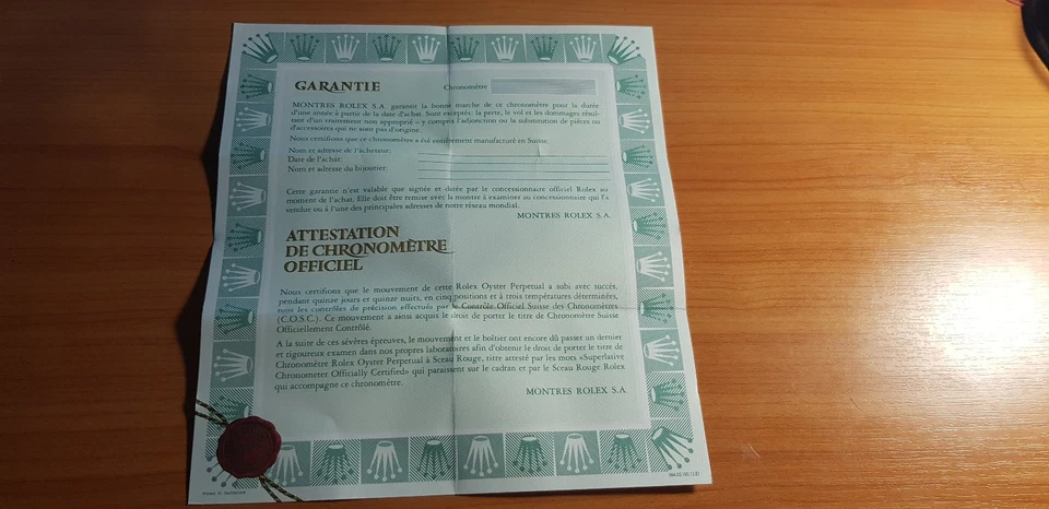 Rolex Cronómetro Certificado.con Garantía 1987 ref.564.00.100.12.87 Buen Estado Foto 2 de 4