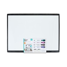 Pen Gear Magnetic Dry Erase Board, Black, Height 17" x Width 23" x Depth 0.65"