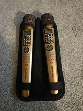 Magic Sing All-in-one Karaoke System Wireless Microphones Gold/Black Remote Case