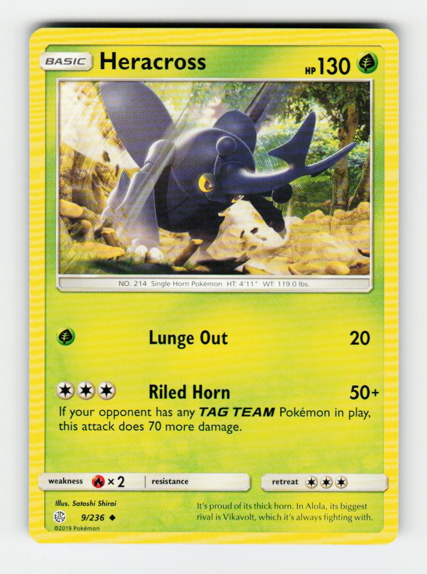 Heracross SM - Cosmic Eclipse 9/236 Pokemon Uncommon NM