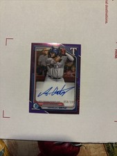 2024 Bowman Chrome Abimelec Ortiz /199 Purple Mojo Ref. Auto(RC) BMA-AO RANGERS
