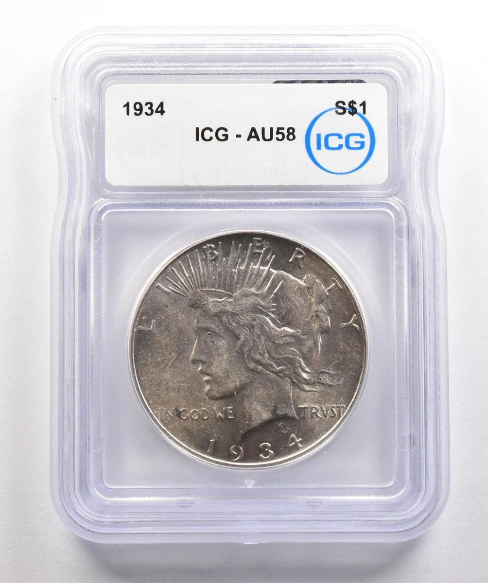 AU 58 Graded 1934 Year Peace Dollars (1921-1935) for sale | eBay