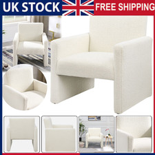 Velvet Barrel Chair with Footrest Modern Upholstered Accent Chair Reading Chair
