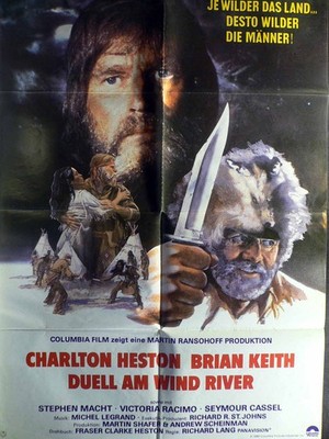 Duell am Wind River - Charlton Heston - Filmposter A1 84x60cm gefaltet