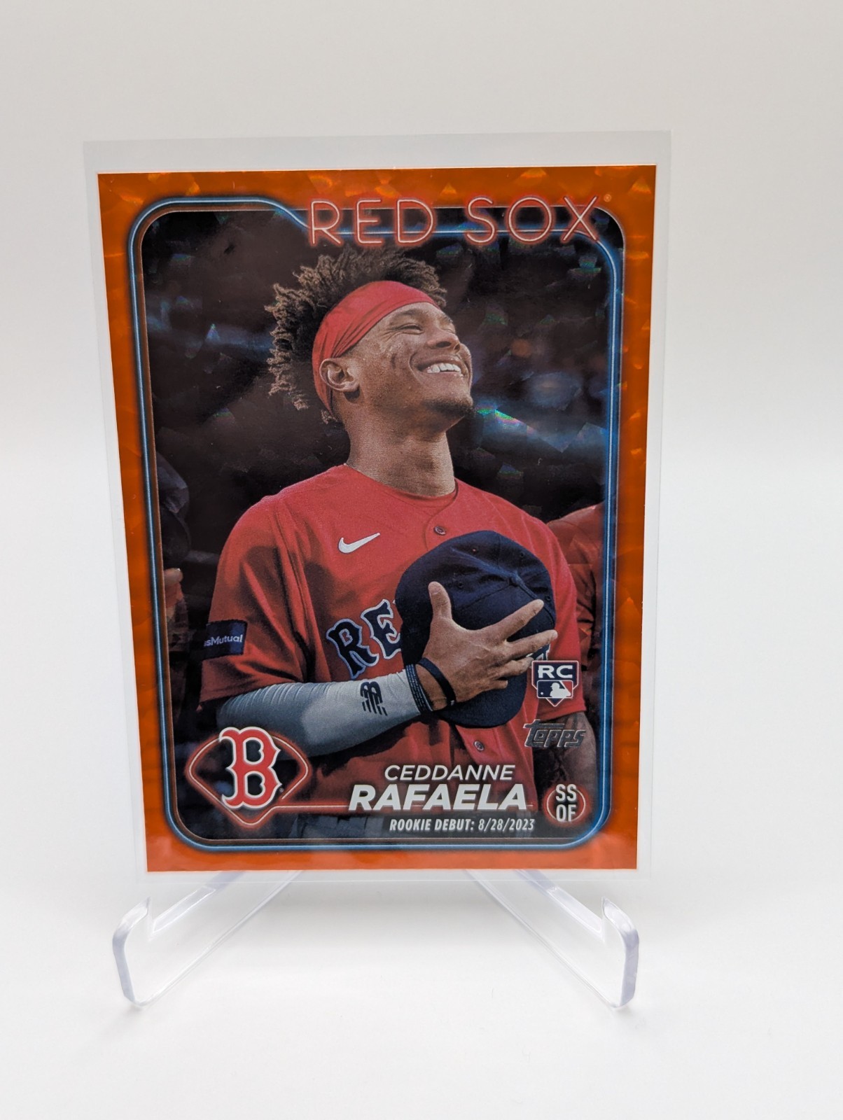 2024 Topps Update- Ceddanne Rafaela #US110 Orange Crackle Foilboard 17/299 (RC)