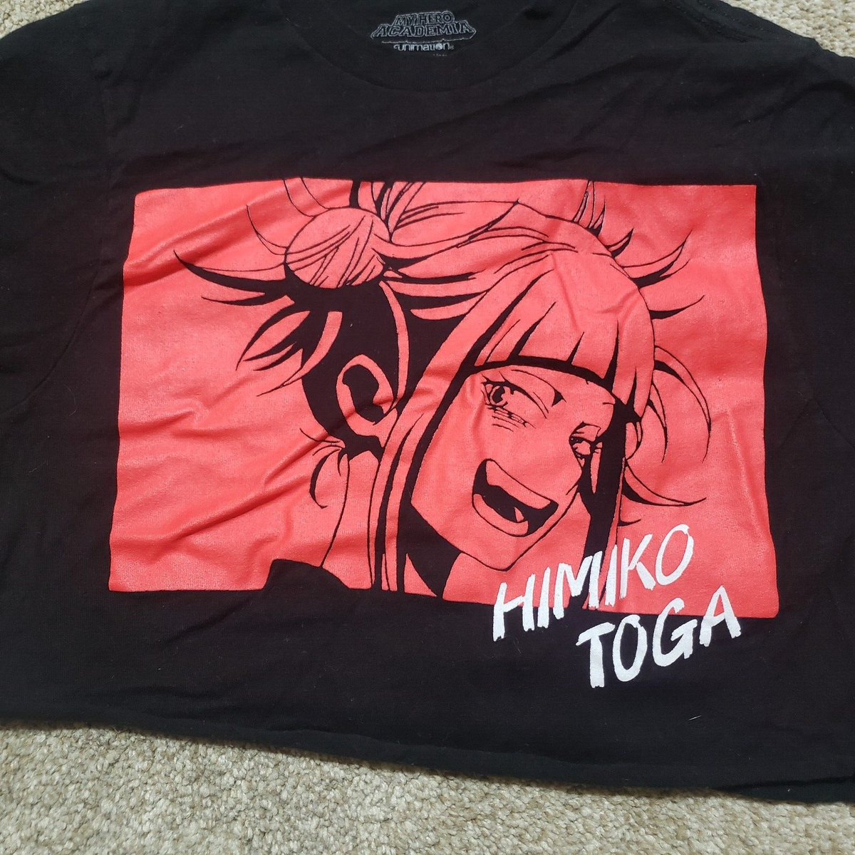 toga タンクトップ Funimation My Hero Academia Himiko Toga Crop Top T-Shirt Black