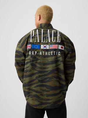 Palace x Gap Oxford Hemd Schulter Scesa Camimetico - Größe M - Oversize Fit Collab