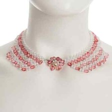 Womens choker collar  Vintage 60's beaded collar  statement collar  necklace