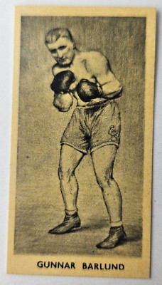 1938 Cartledge Razor Famous Prize Fighters Glossy #27 Gunnar Barlund (B)