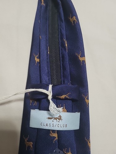 Dillards Boys Class Club Buck Dear Neck Zipper Tie Navy - Picture 5 of 9