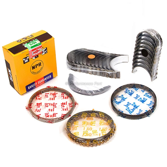 Anillos de pistón Rodamientos de varilla principal aptos para Acura Integra 1.7 1.8 B17A1 B18A1 B18B1 DOHC Foto 2 de 4
