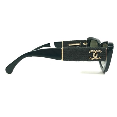 CHANEL シャネル ロゴ レクタングル メガネ サングラス CH5514 Chanel Sunglasses 5514 c.1459/S3 Green Tweed Frames with