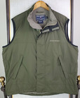 POLO SPORT Size XL Mens Full Zip OD Green Nylon Vest Soft Lined Ralph Lauren