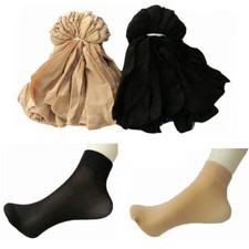 10 Packs Women Lady Solid Velvet Transparent Short Stockings Stretch Ankle Socks