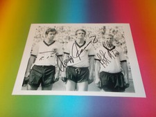 Berti Vogts + Wolfgang Overath + Bernd Patzke DFB Signed Autograph 20x28 Photo