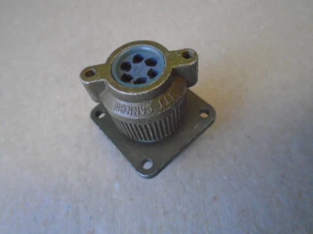 1 EA NOS ITT CANNON ELECTRICAL RECEPTACLE CONNECTOR P/N: MS3100R14S-6P - Image 3 of 4