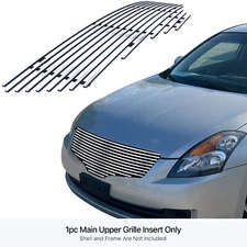 Fits 2007-2009 Nissan Altima Sedan Main Stainless Chrome Billet Grille Insert