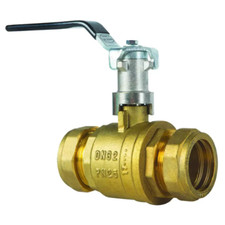 22mm TA-BAV DZR Ball Valve Ext Lever, Lockshield, Compression. 42150102422 - IMI