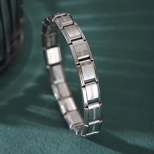 Nomination Engraved Classic Stainless Steel Starter Bracelet 18 Link 9mm NEW - Picture 8 of 10