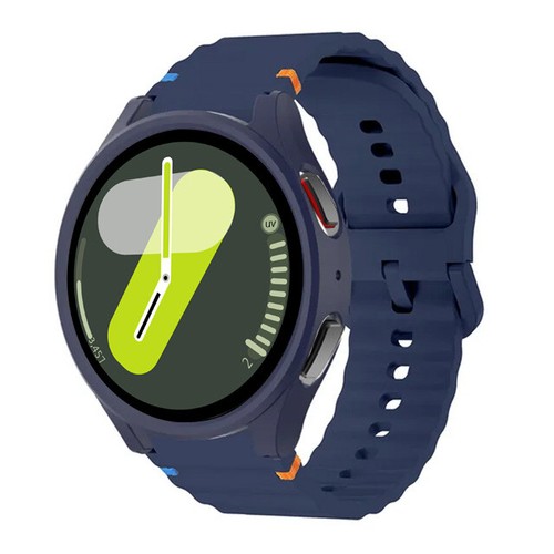 Cinturino + Custodia per Samsung Galaxy Watch 7 40mm 44mm Cinturino Silicone PC Case Cover - Foto 13 di 25