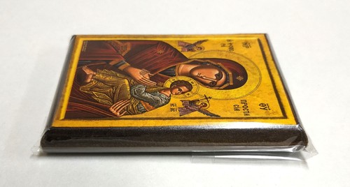 VIRGIN AND CHILD, FORMIDABLE PROTECTION - Greek Byzantine Orthodox Icon - Picture 2 of 3