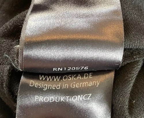 OSKA TROUSERS SZ 3 UK 14-16 BLACK DROP CROTCH WOOL BLEND TURN UP 23” LEG HIGH - Bild 10 von 10
