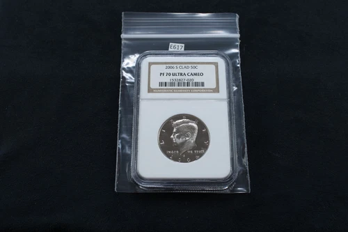 2006 S Clad NGC PF70 ULTRA CAMEO PROOF KENNEDY HALF DOLLAR!  BROWN LABEL!!  E617