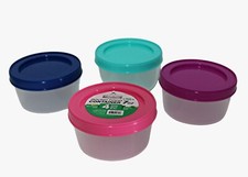 Twist Top Condiment Cups 4-Pack 7oz BPA-Free Lids Food Storage Containers