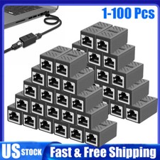 RJ45 Inline Coupler Cat6/Cat5e Ethernet Network Cable Extender Connector LOT