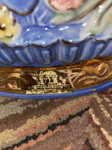 Vintage James Beam Distilling Co Blue Decanter C Miller 1962 Genuine Regal China - Picture 6 of 7