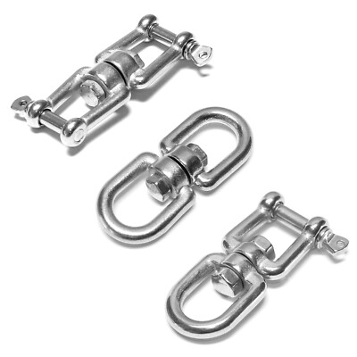 Ankerwirbel Wirbelschäkel Verbinder Kettenwirbel Edelstahl V4A Auge Gabel 5-10mm