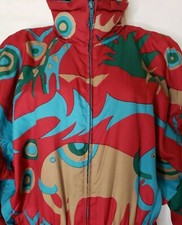 Fila Women's Insulated Jumpsuit Snowsuit Romper Giraffes Elephants Size 8 Vtg
