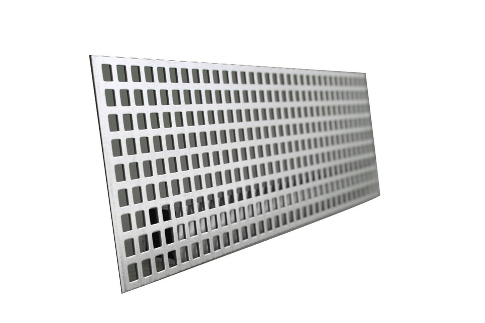 Produktbild von Lochblech Aus Verzinktem Stahl – 2 Mm, Quadratlochung 10x15 Mm, 50 X 1500 Mm – Für Bau, Zaun, Fassade & Gitter