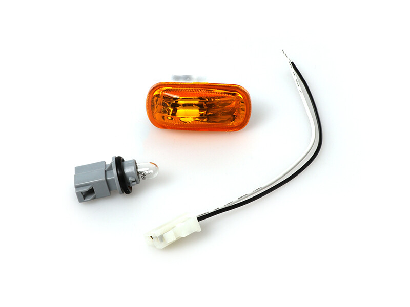 JDM Crystal Amber Marker Lights + Bulbs - For Acura Integra 90-01, RSX 02-06, Honda Civic 02-05