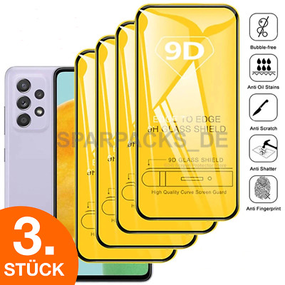 3x Full Screen Panzerfolie Glas für Xiaomi Redmi 9A 9T 9AT Note 10S 10 Pro Cover