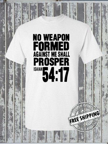 Camiseta SIN ARMA FORMADA CONTRA MÍ PROSPERARÁ Isaías 54:17 - Fe cristiana - Imagen 8 de 16
