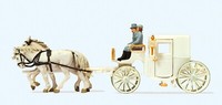 Preiser 30495 Hochzeitskutsche Geschlossen 4 Figuren H0 1:87 Neu