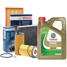 KIT TAGLIANDO FILTRI BOSCH + 4LT OLIO CASTROL 5W30 VW GOLF 7 VII 1.4 TGI CNG