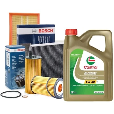 KIT TAGLIANDO FILTRI BOSCH + 4LT OLIO CASTROL 5W30 VW GOLF 7 VII 1.4 TGI CNG - Bild 1 von 4