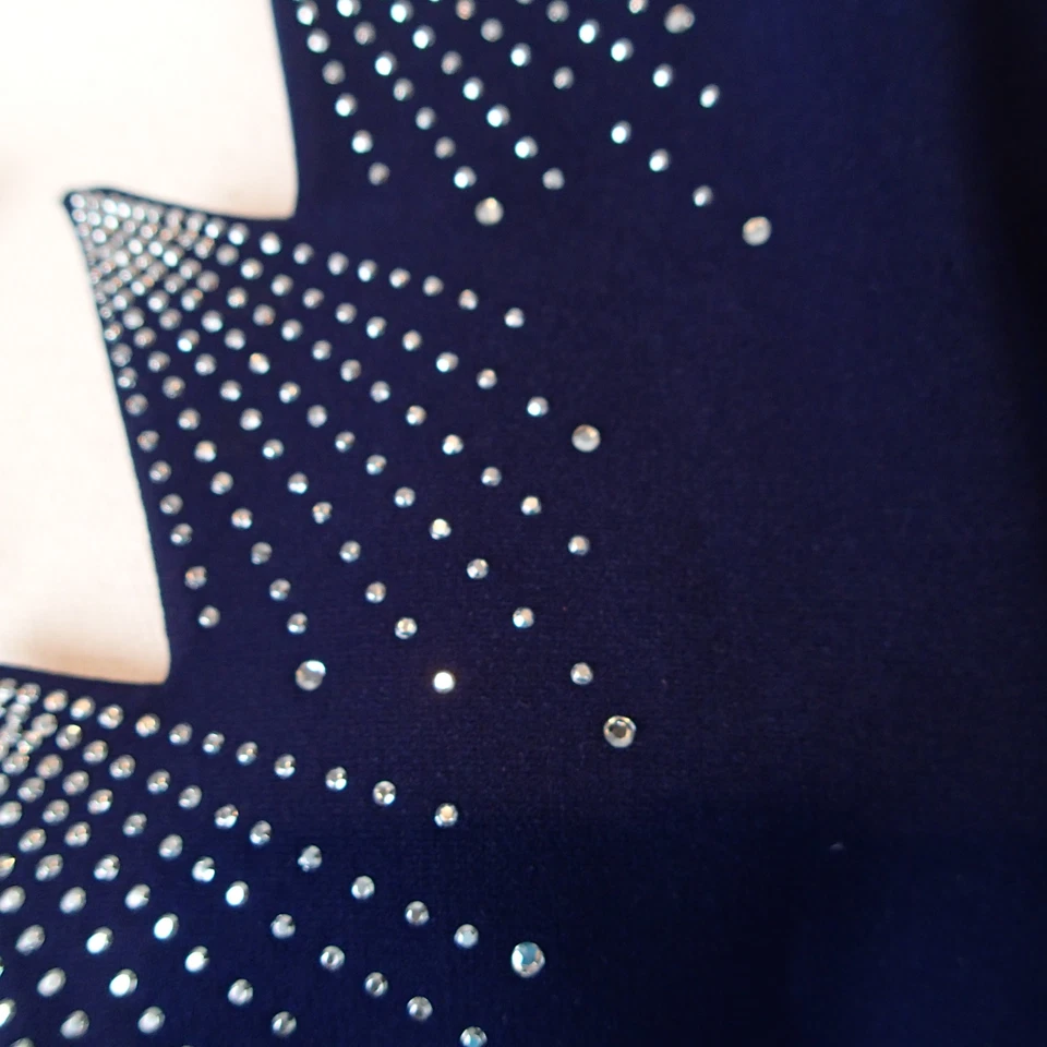  Обещание открытый Blazer костюм куртка синий блестящий размер 16 официальное мероприятие стразы b3 - Изображение 2 из 4