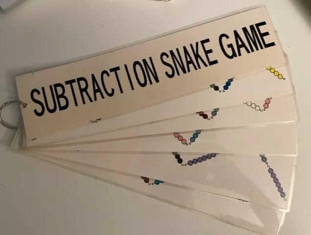 Montessori Math Addition Snake Game Cards (Numeral Version) for Facts  Practice