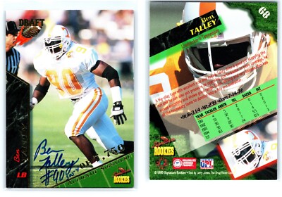 Ben Talley Autograph, New York Giants, Signature Rookies #68 (1995)