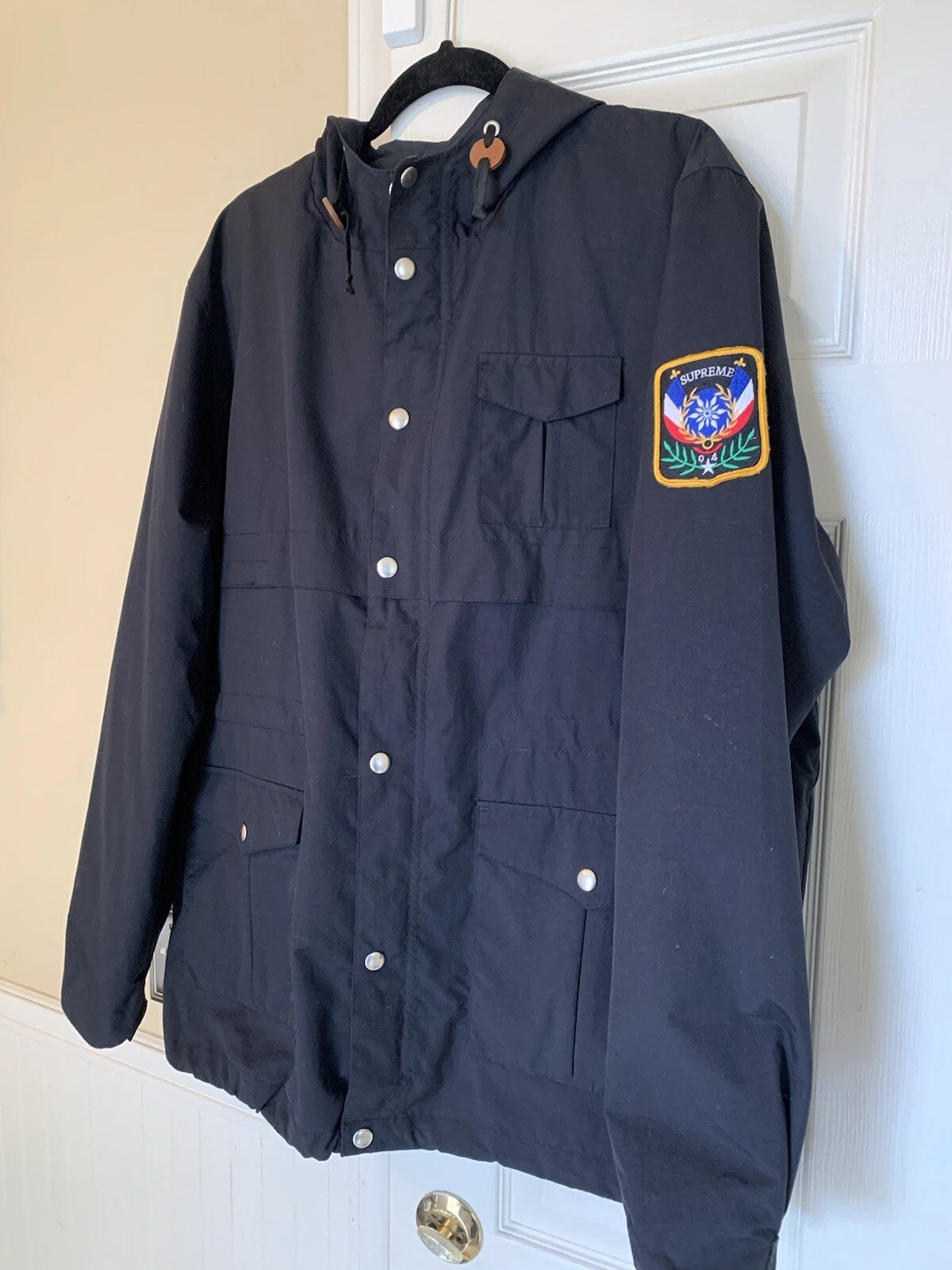 Veste parka de montagne en nylon noir suprême à capuche homme taille XL F/W 2008 RARE