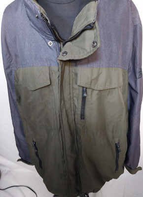 Zeroxposur Jacket Mens 2X GREEN /GRAY  Full Zip Pocket Lined  Long Sleeve