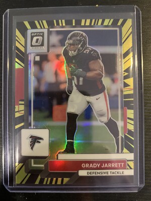 GRADY JARRETT 2022 DONRUSS OPTIC ELECTRICITY SP PRIZM #/65 FALCONS #11 FREE SHIP