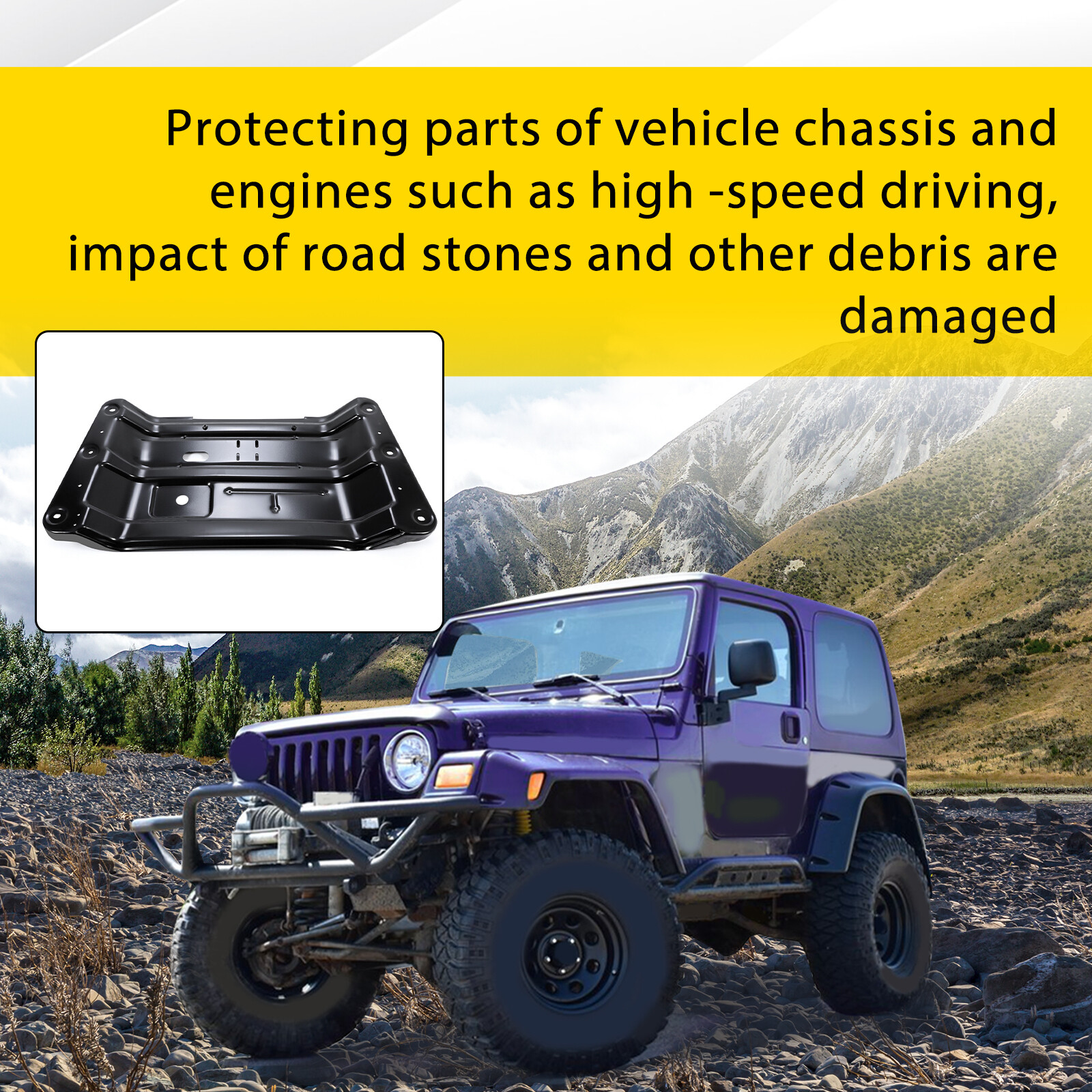 Transmission Skid Plate Crossmember For Jeep Wrangler TJ 2003 2004 2005