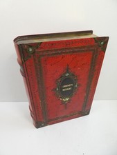 ANTIQUE VICTORIA BISCUIT CO HOLLAND TIN GOURMET DELIGHTS RECIPE BOOK SHAPE