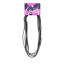 GOODY Women's Ouchless Thin Hair Flat Narrow Headwrap, Black, 6 Count