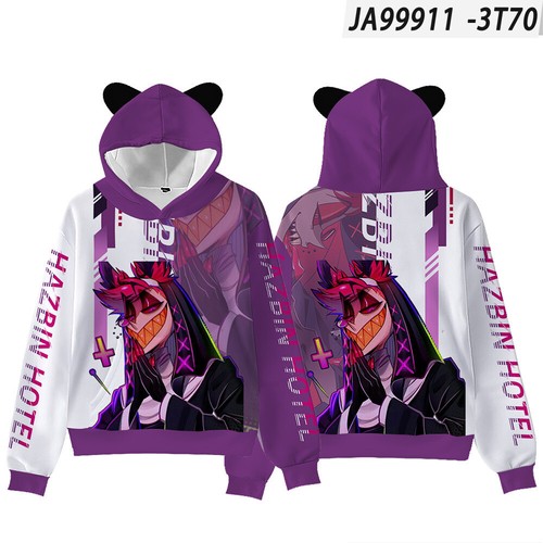 Hazbin Hotel Kids Hoodies Sweatshirts Tops Pullovers Outwears adult cute ear - Picture 7 of 35