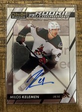 2023-24 UD OPC Platinum Rookie Autographs  #R-KE Milos Kelemen, Arizona Coyotes